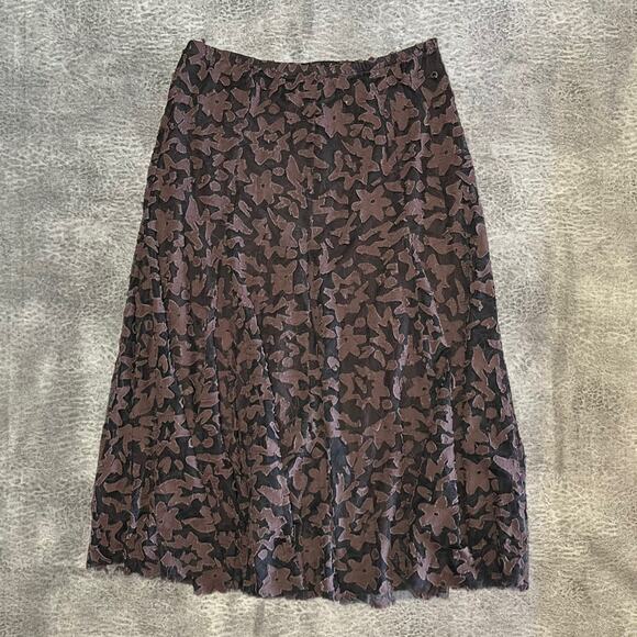 Vintage Coldwater Creek Floral Embroidered Maxi Skirt - Picture 1 of 7